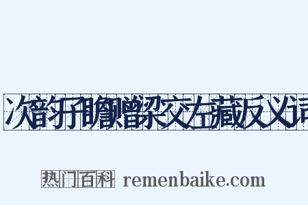 次韵子瞻赠梁交左藏反义词是什么意思的图片
